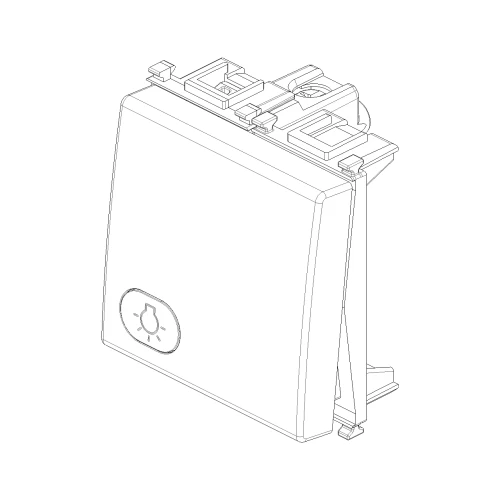 Vimar Plana 1P NO 10A Push Button, 250V, Lightable, IP40