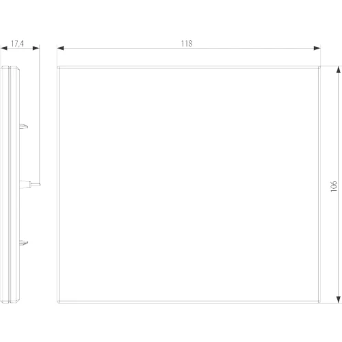 Vimar Eikon 3-Module Electronic Cover Plate, Horizontal or Vertical Mount