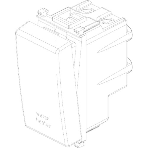 Vimar Plana 2P 20AX 1-Way Switch, 250V, IP40, Flush Mount