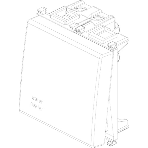 Vimar Plana 2P 20AX 1-Way Switch, 250V, IP40, Flush Mount