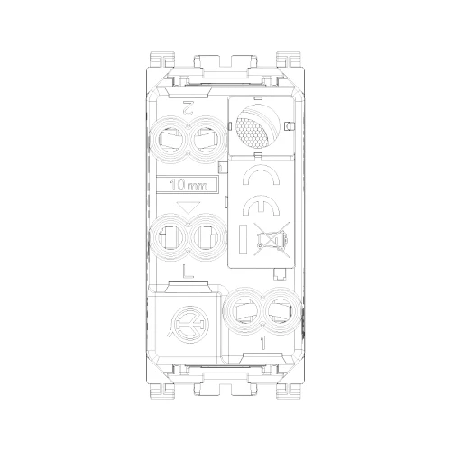 Vimar ARKÉ 1P 10AX 2-Way Switch, 250V, IP40, Replaceable Button
