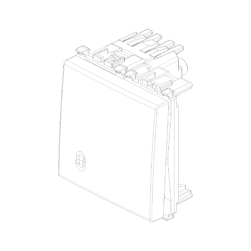 Vimar ARKÉ 1P 10AX 2-Way Switch, 250V, IP40, Replaceable Button