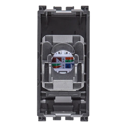 Vimar ARKÉ RJ45 Netsafe Outlet, T568A/B Universal Wiring, 8 Contacts, Tool-Free Insulation-Piercing Terminals