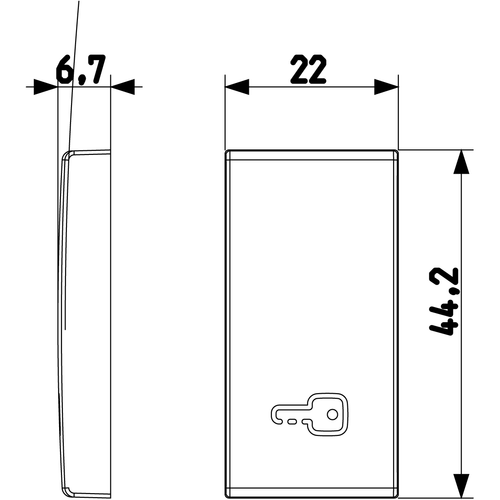 Vimar ARKÉ 1-Module Interchangeable Lightable Button, IP40