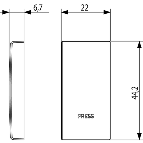 Vimar ARKÉ 1-Module Interchangeable Lightable Button, IP40