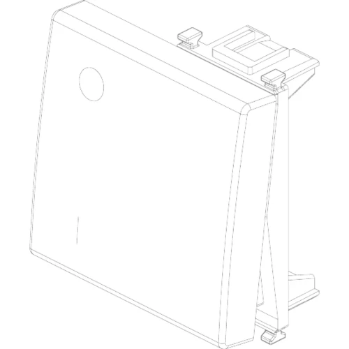 Vimar Plana Interchangeable 2-Module Button, Lightable, IP40
