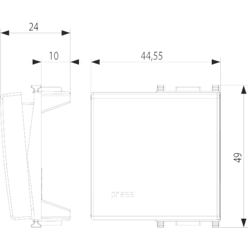 Vimar Plana Interchangeable 2-Module Button, Lightable, IP40