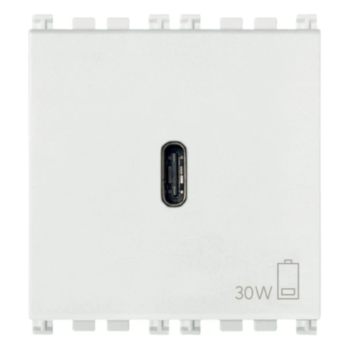 Vimar ARKÉ USB-C Supply Unit, 2 Modules, Power Delivery, 120-240V, Flush Mount