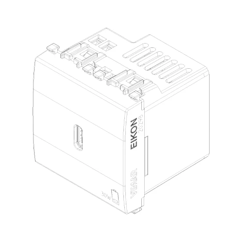 Vimar EIKON 2-Module USB-C Supply Unit, 120-240V, USB Power Delivery, Flush-Mounted, 1 USB-C Port