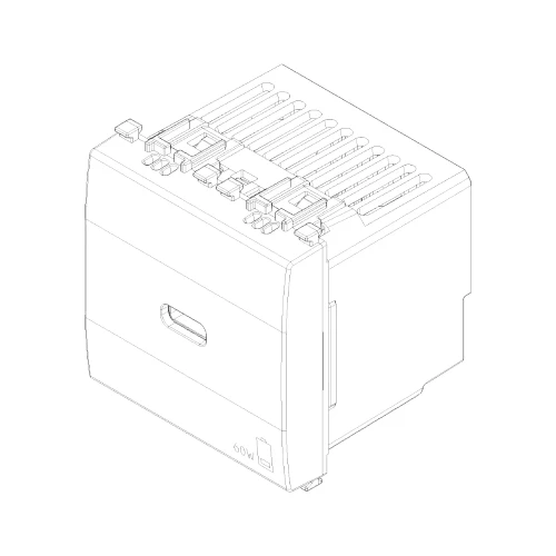Vimar EIKON 2-Module USB-C Supply Unit, 120-240V, USB Power Delivery, Flush-Mounted, 1 USB-C Port
