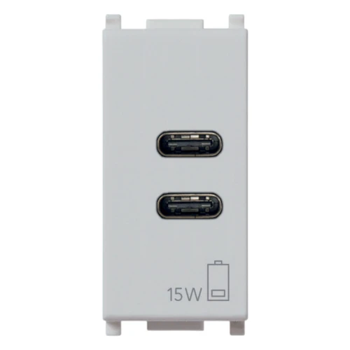 Vimar Plana 1 Module USB Power Supply Unit, 120-240V, 50/60 Hz