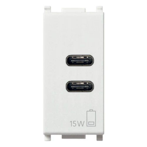 Vimar Plana 1 Module USB Power Supply Unit, 120-240V, 50/60 Hz