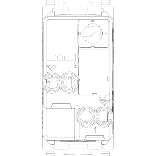 Vimar EIKON 1P 1-Way Switch, 20AX, 250V, IP40, Optional LED Lighting