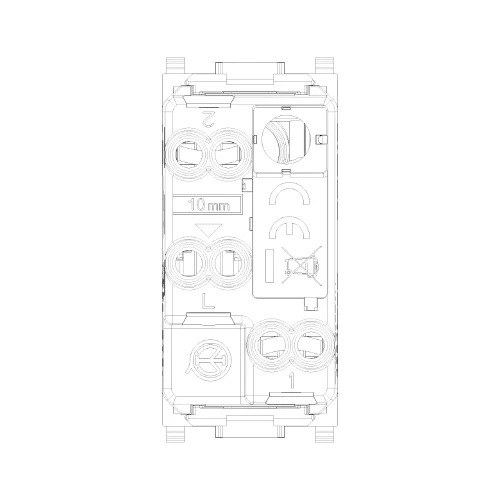 Vimar PLANA 1P 10AX 2-Way Switch, 250V, IP40, Lightable