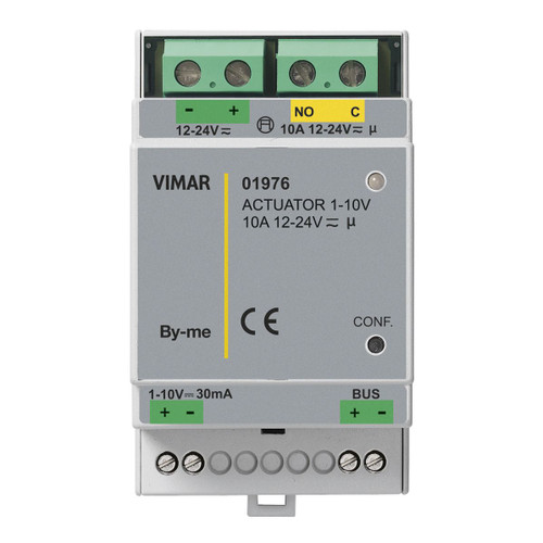 Vimar By-me Plus Marine 1-10V LED Actuator, 12-24V AC/DC, 10A Relay, DIN Rail - Apollo Lighting