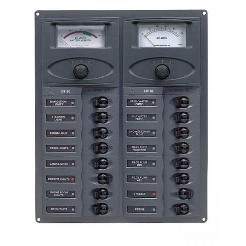BEP Marine - 904-AM 16 Way DC Circuit Breaker Panel