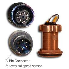 Furuno - 235DT-MSE Low Profile Bronze Thru-Hull Depth & Temp NMEA0183 Smart Sensor