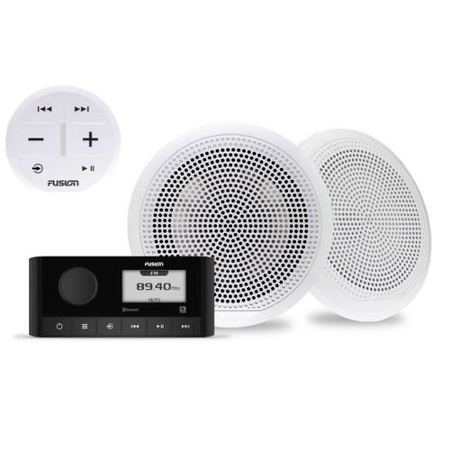 Fusion - MS-RA60KCW Bundle - MS-RA60 Stereo, With ARX70W Pair EL Classic 6.5" Speakers