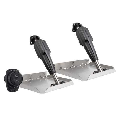 Lenco Marine - 12in x 12in Edge Mount Trim Tab Kit - 12v, With Pro Control Assist
