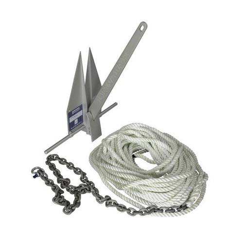 Lewmar - 10LB LFX Anchoring Kit - With 15' 5/16" G4 Chain 200' 5/8" 8-Plait Line
