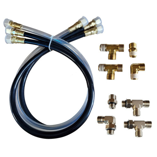 Octopus Autopilot Drives - 30" Hose & Fitting Kit - Includes ORB & NPT Helm Fittings