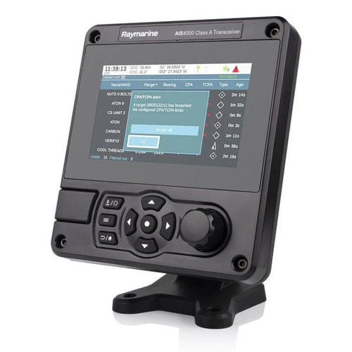 Raymarine AIS4000 Class A AIS Transceiver, NMEA 2000, 12-24V, IPX6/IPX7, Wi-Fi, 5 in Color LCD