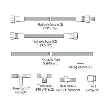 Raymarine Verado Hydraulic Hose Kit, For SmartPilot Autopilot