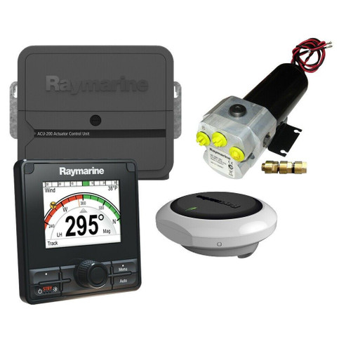 Raymarine EV-200 Power Pilot Hydraulic Autopilot Pack, For 80-230cc Rams, 12V Type 1 Pump, NMEA 2000, p70Rs, EV-1, ACU-200