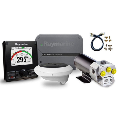 Raymarine EV-150 Power Pilot Autopilot Kit, For Hydraulic Steering, Type 1 Pump, Hose Kit, 12V, 80-230cc Ram - Apollo Lighting