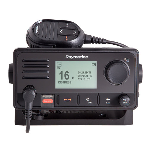 Raymarine Ray73 Fixed Mount VHF Radio, 25W, Class D DSC, AIS Receiver, GPS/GNSS, NMEA 2000, NMEA 0183, IPX6/IPX7, Loudhailer