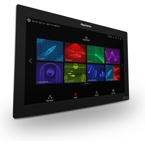 Raymarine Axiom XL 16 3D CHIRP MFD Bundle, RVX1000, GA200 GPS Antenna, RCR-SD Card Reader, Alarm Module, LightHouse Charts North America - Apollo Lighting