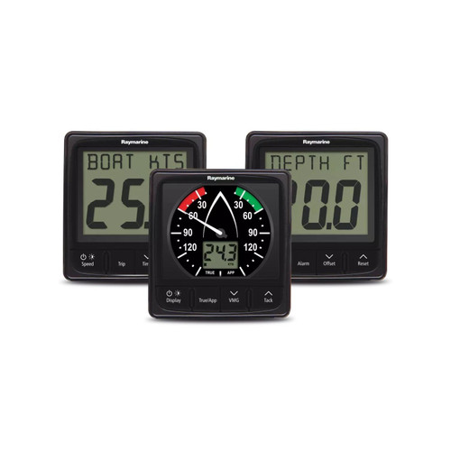 Raymarine i50/i60 Wind, Speed & Depth Instrument Pack, Transducers Included, SeaTalkNG, NMEA 2000, SeaTalk - Apollo Lighting