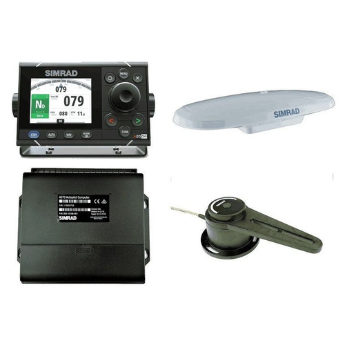 Simrad A2004 Autopilot Pack, No Drive, HS75 GPS Compass, AC70 Autopilot Computer, RF300 Rudder Feedback, Optically Bonded 4.1 in Display, NMEA 2000