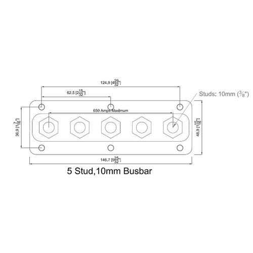 BEP Marine - Heavy Duty Buss Bar 650 Amp
