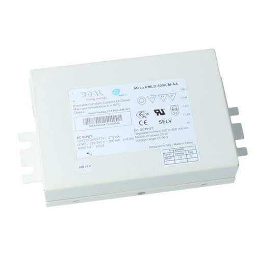 Cantalupi Meso RMLD-500A-M-AA Dimmable Constant Current LED Driver | 25W Max Power | 250–500 mA Output - Apollo Lighting