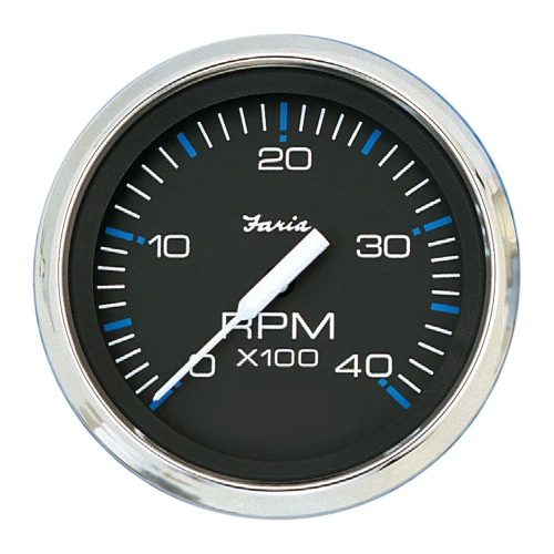 Faria Chesapeake Black 4" Tachometer - 4000 RPM (Diesel) 33742