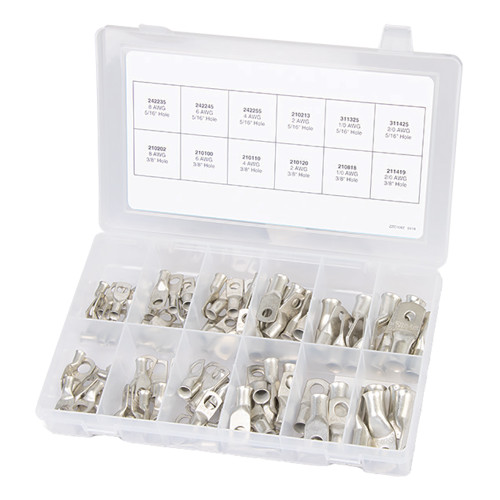 Ancor 100pc Tinned Copper Lug Kit 255101