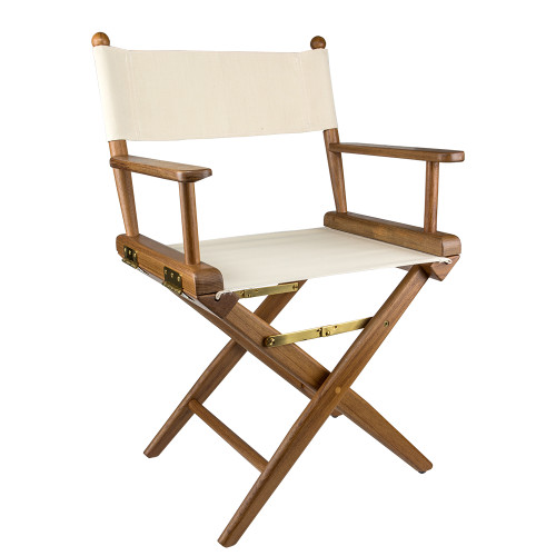 Whitecap Director's Chair w/Natural Seat Covers - Teak 60044
