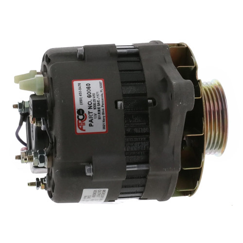 ARCO Marine Premium Replacement Alternator w/Multi-Groove Serpentine Pulley - 12V & 65A 60060 - Apollo Lighting