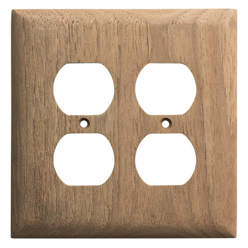 Whitecap Teak 2-Duplex/Receptacle Cover Plate 60177 - Apollo Lighting