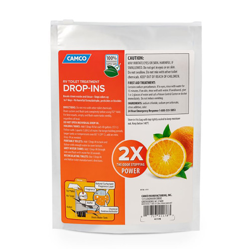 Camco TST MAX Orange RV Toilet Treatment Drop-Ins *10-Pack 41178