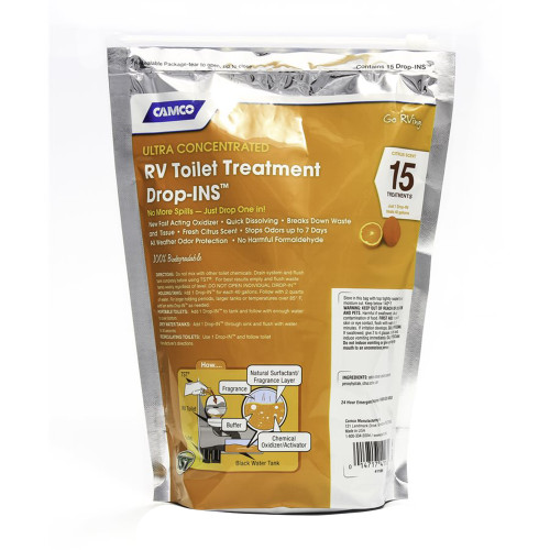 Camco TST Orange RV Toilet Treatment Drop-Ins *15-Pack 41189