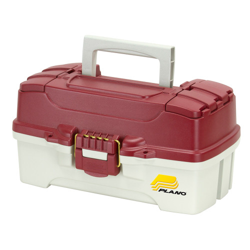 Plano 1-Tray Tackle Box w/Duel Top Access - Red Metallic/Off White 620106