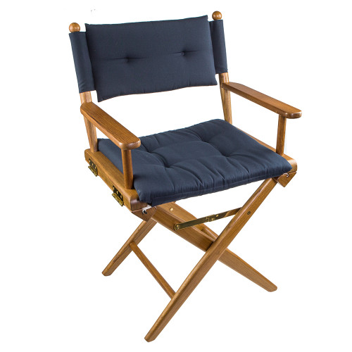 Whitecap Director's Chair w/Navy Cushion - Teak 61042