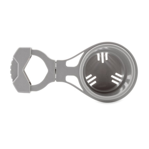 Camco Clamp-On Rail Mounted Cup Holder - Small for Up to 1-1/4" Rail - Grey 53093