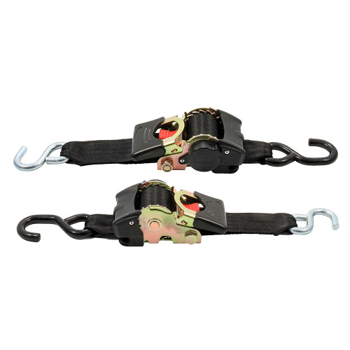 Camco Retractable Tie Down Straps - 2" Width 6' Dual Hooks 50031 - Apollo Lighting
