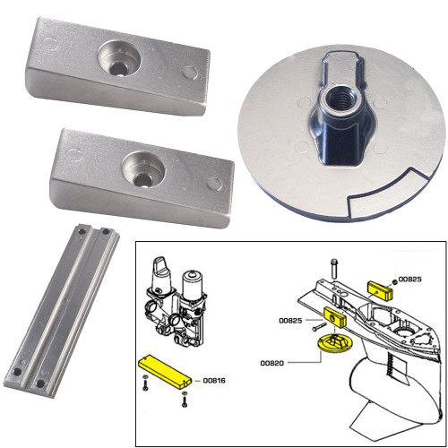Tecnoseal Anode Kit w/Hardware - Mercury Verado 4 - Zinc 20814
