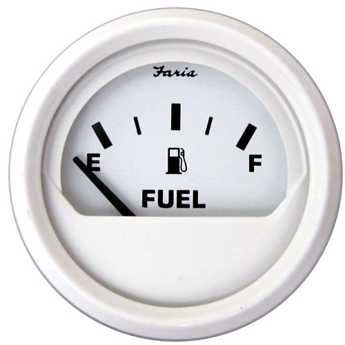 Faria Dress White 2" Fuel Level Gauge (Metric) 13117 - Apollo Lighting