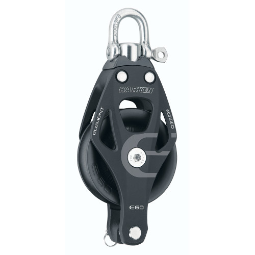 Harken 60mm Single Aluminum Element Block w/Swivel & Becket 6261 - Apollo Lighting