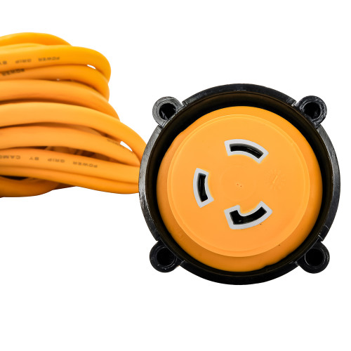 Camco 30 Amp Power Grip Marine Extension Cord - 50' M-Locking/F-Locking Adapter 55613 - Apollo Lighting